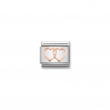 Composable Classic Link Rose Gold Double Heart