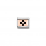 Composable Classic Link Rose Gold black Flower