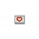 Composable Classic Link Rose gold Heart red border