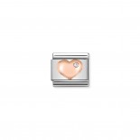 Composable Classic Link Rose Gold Heart with Stone