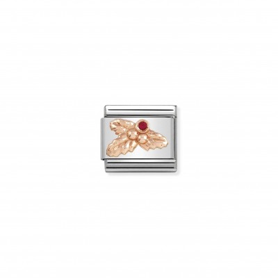 Composable Classic Link Rose gold Holly, red CZ