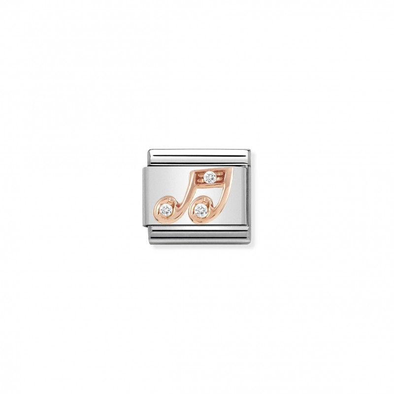 Composable Classic Link Rose gold Music Note with CZ