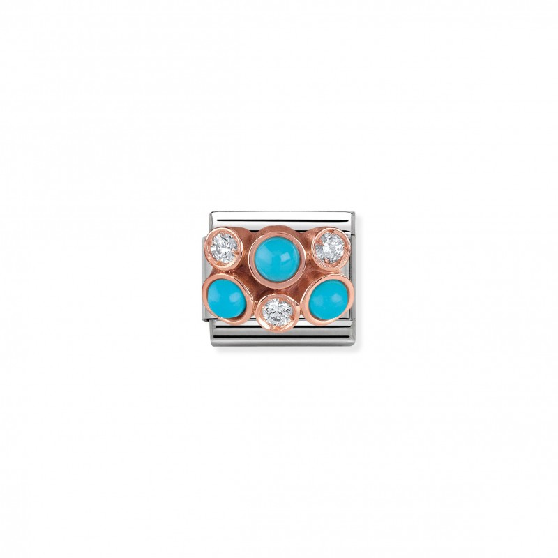 Composable Classic Link 9K Gold Turquoise Cluster