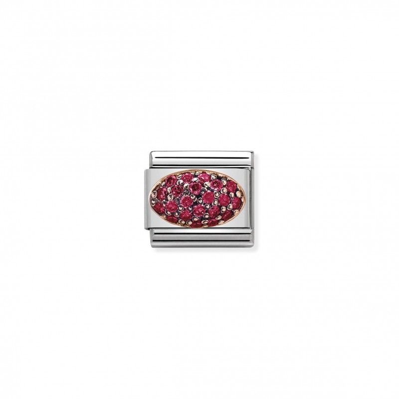 Composable Classic Link Dome with Fuchsia Cubic Zirconia