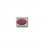 Composable Classic Link Dome with Fuchsia Cubic Zirconia