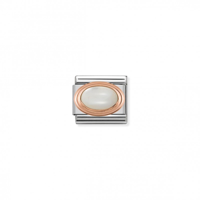 Composable Classic Link 9k gold oval mother of pearl