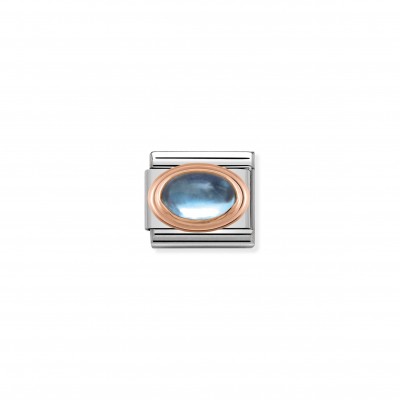 Composable Classic Link Rose Gold oval Topaz