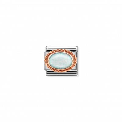 Composable Classic Link in Rosegold, White Opal