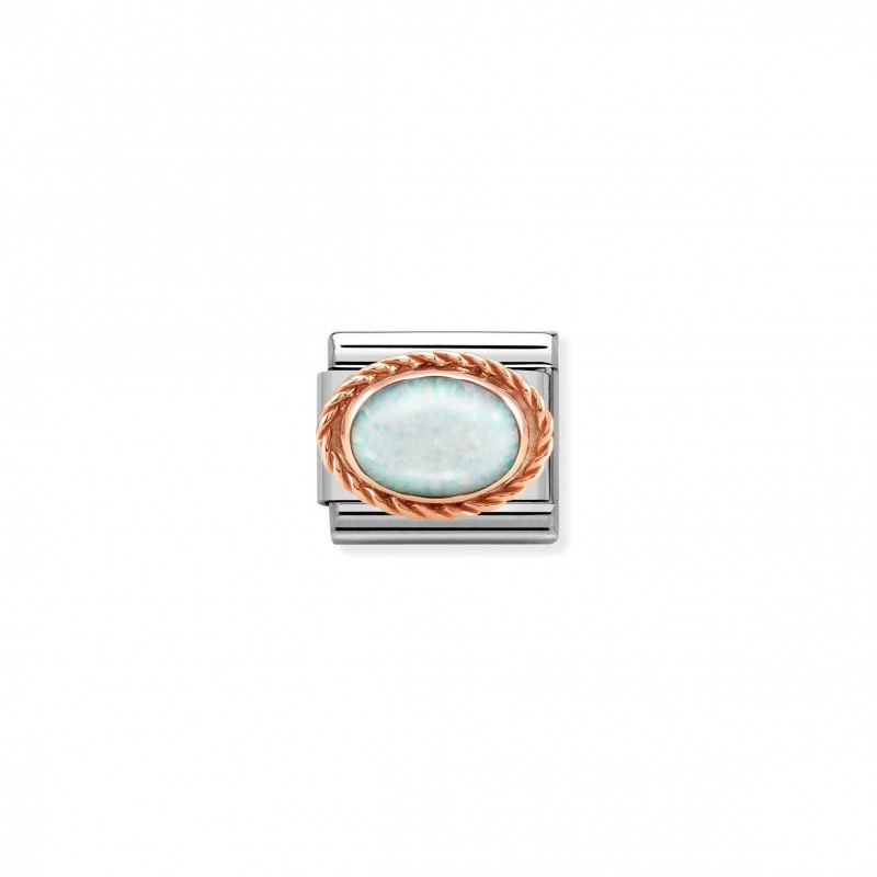 Composable Classic Link in Rosegold, White Opal