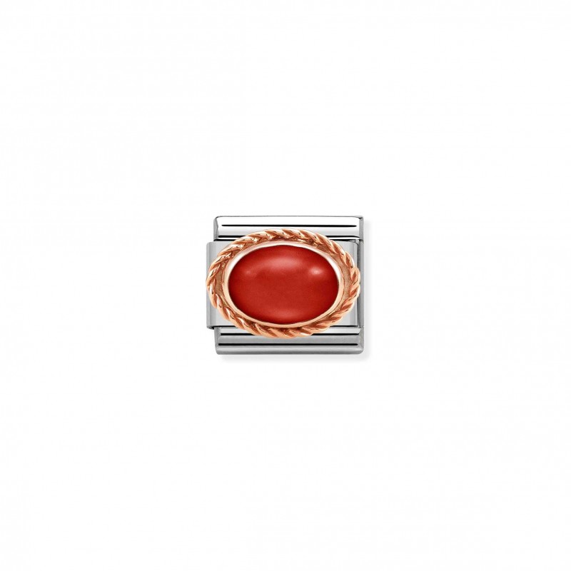 Composable Classic Link in Rosegold, Red Coral