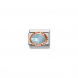 Composable Classic Link with Aquamarine Stone