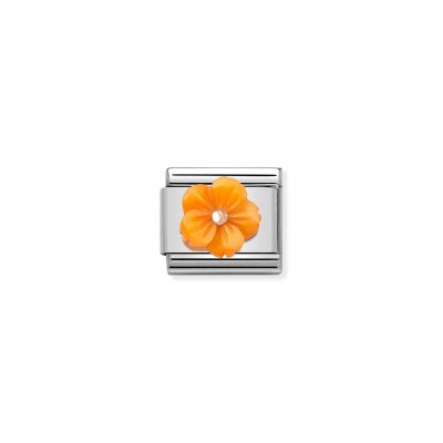 Composable Classic Mother of Pearl Orange Flower Link