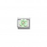 Composable Classic Mother of Pearl Green Flower Link