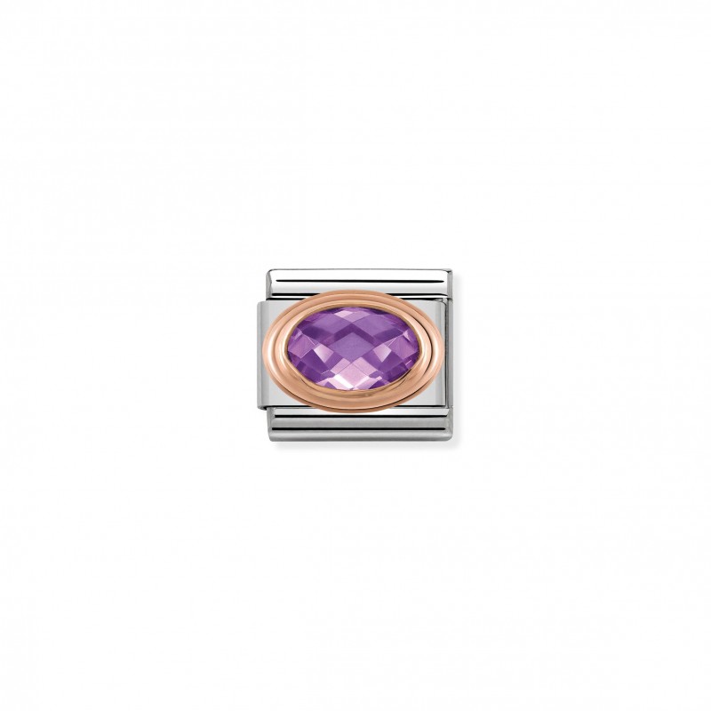 Composable Classic Link Rose Gold violet Stone