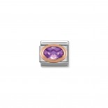 Composable Classic Link Rose Gold violet Stone