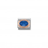 Composable Classic Link Rose Gold blue Stone